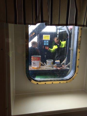 Crew through window