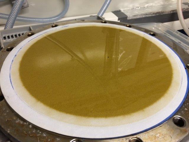 My filtration systems. The filter on the 293 mm filter holder. Great colour. This filter has seen 983 liters of water pass through. It smells fresh, like vegetables or a shrimp sandwich. My filtration systems. The filter on the 293 mm filter holder. Great colour. This filter has seen 983 liters of water pass through. It smells fresh, like vegetables or a shrimp sandwich.