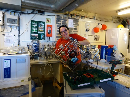 Me packing the stripping boards.