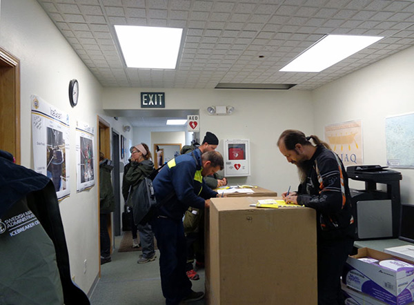 The Swedish Polar Research Secretariat had arranged so we could vote in the Swedish election. Photo: Swedish Polar Research Secretariat The Swedish Polar Research Secretariat had arranged so we could vote in the Swedish election. Photo: Swedish Polar Research Secretariat